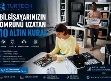 Bilgisayar ömrünü uzatmak için bakım yapan teknik servis uzmanı